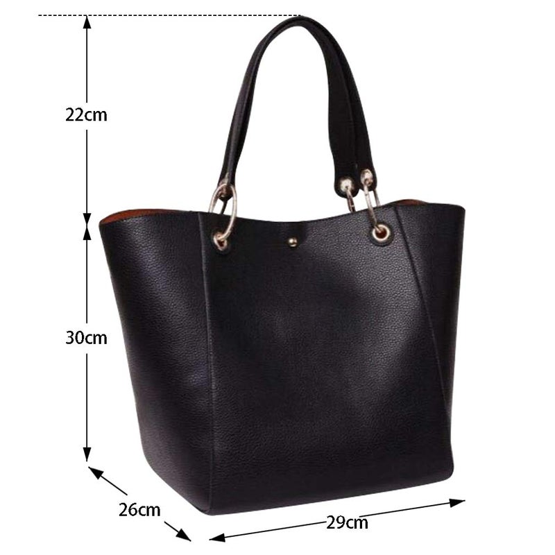 Pahajim Large Capacity Work purse for Women Ladies Bucket Tote Bag Designer Travel Shoulder Handbags (Fuchsia) - Image 4